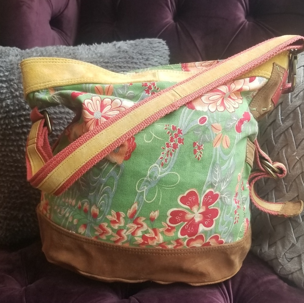 Lucky Brand Suede Canvas Bag